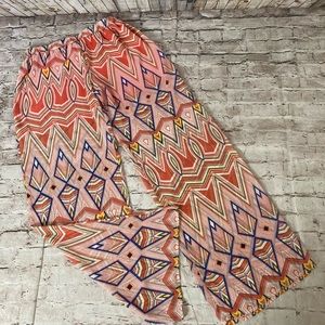 Adrienne Multiple colors wide leg semi sheer pants size L